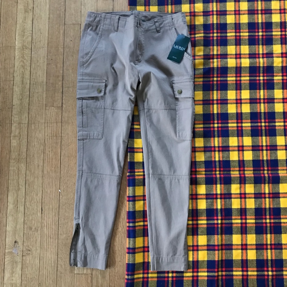 Lauren Ralph Lauren Brown Cargo Skinny Pants
